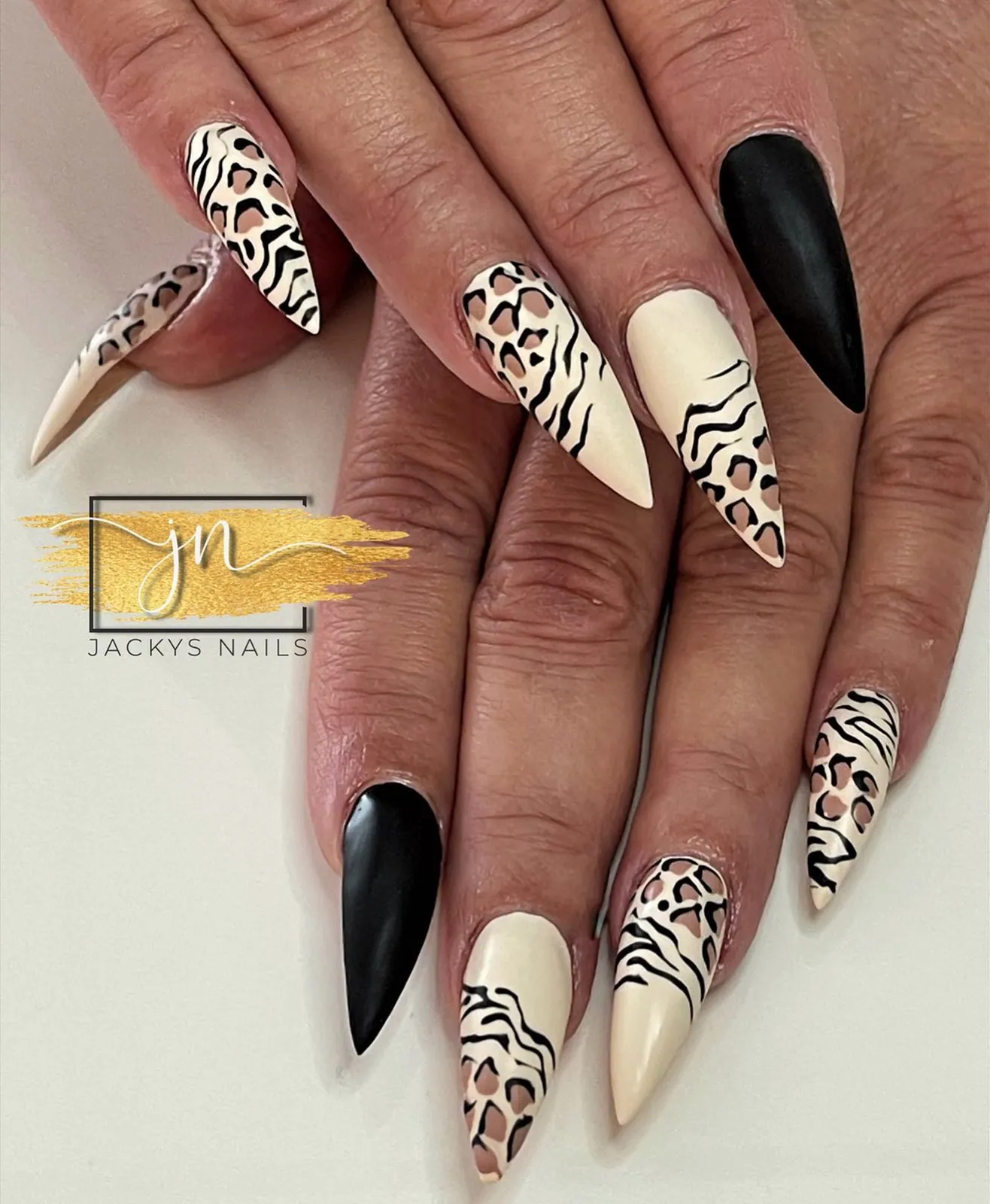 Leopard und Schwarz